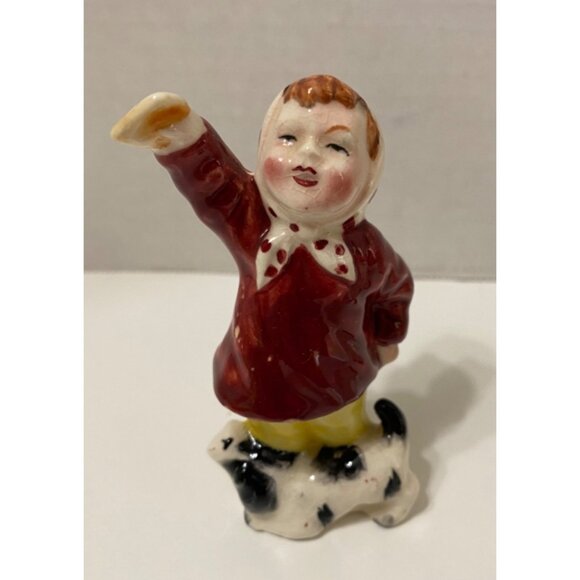 Vtg Girl & Puppy US Mailbox Salt & Pepper Shaker Set Japan - Picture 2 of 8